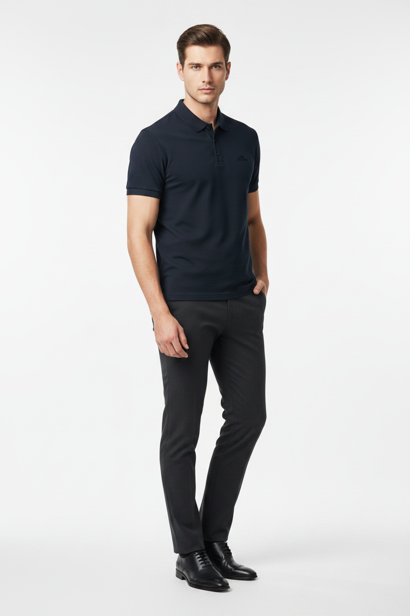 Navy Blue Signature Polo T-shirt